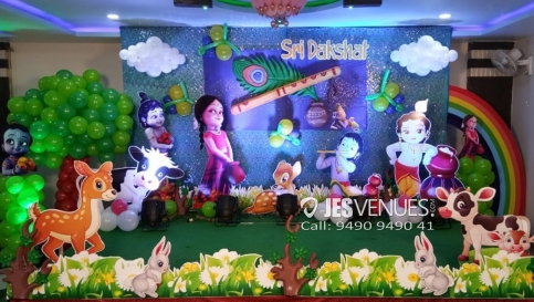 Little Krishna Theme Decoration For Birthday Party Or Kids Party