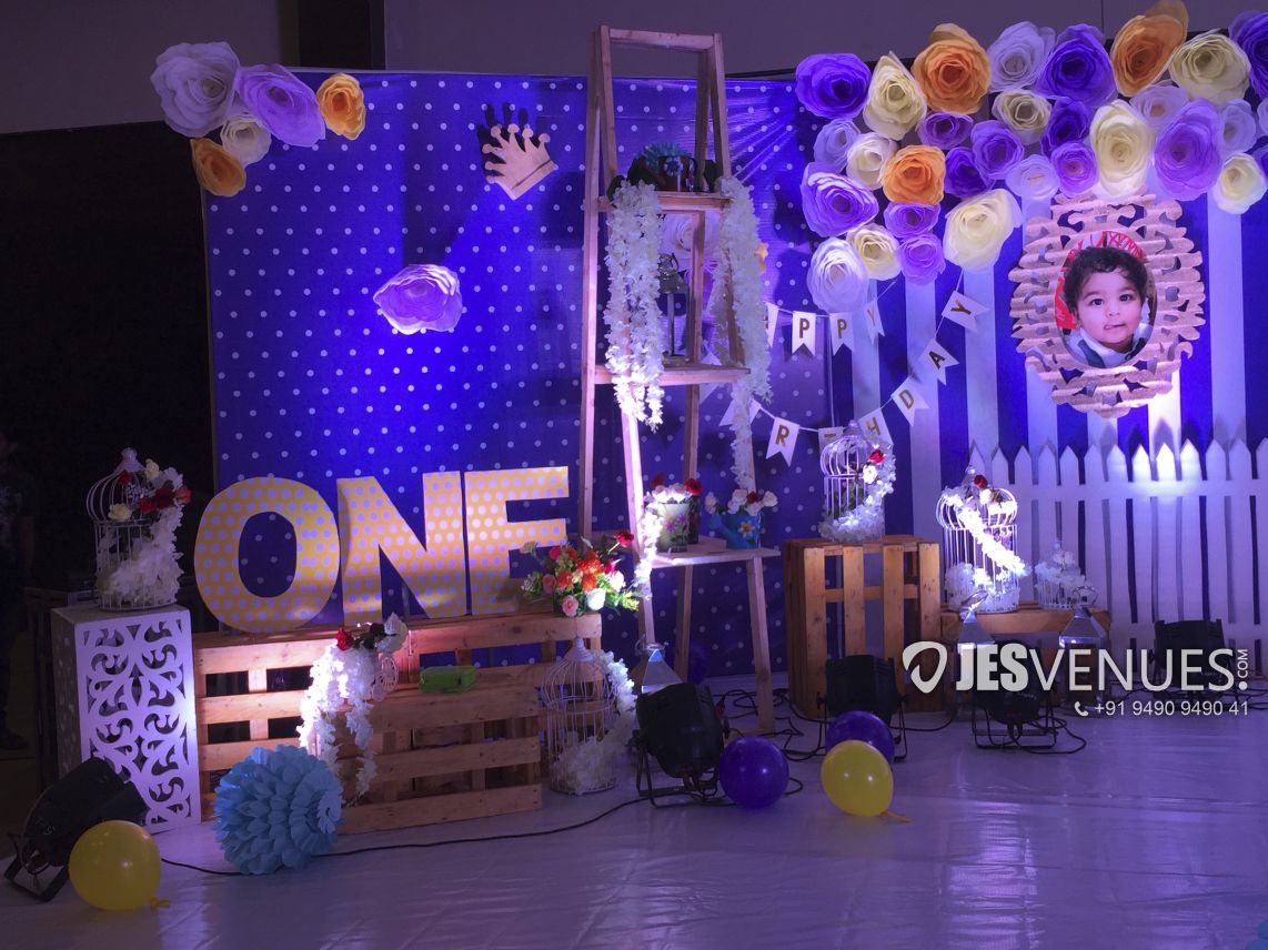 Crafted Rosettes Theme Decoration For Birthday Party