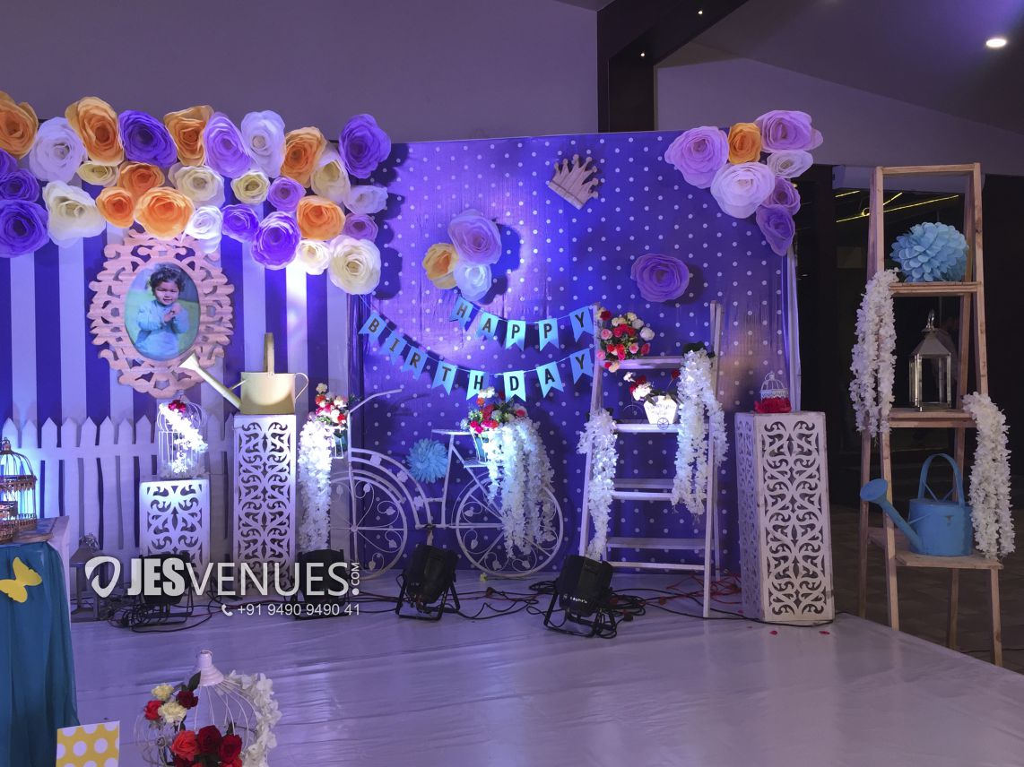 Crafted Rosettes Theme Decoration For Birthday Party